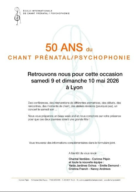 50 ans du chant prénatal