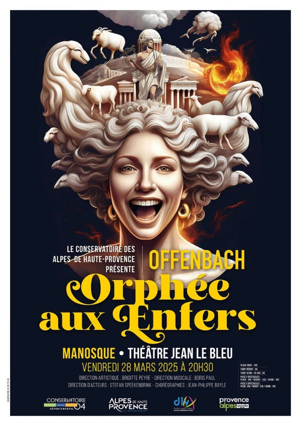 Affiche officielle — Orphée aux Enfers, Manosque 2025
